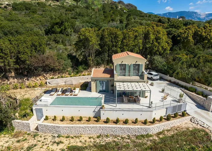 Luxury Artemis Pool, Jacuzzi, Peace & Perfect Sunsets In Kefalonia Βίλα Σβορωνάτα